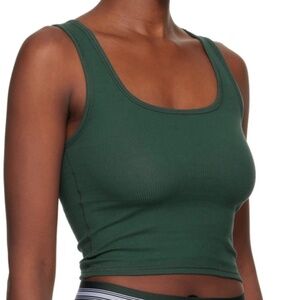 Skims cotton ribbed tank - dark green